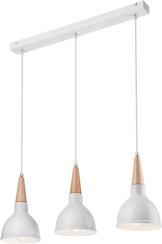 Lamkur Francesca Stab-Pendel-Deckenleuchte Weiß, 3x E27