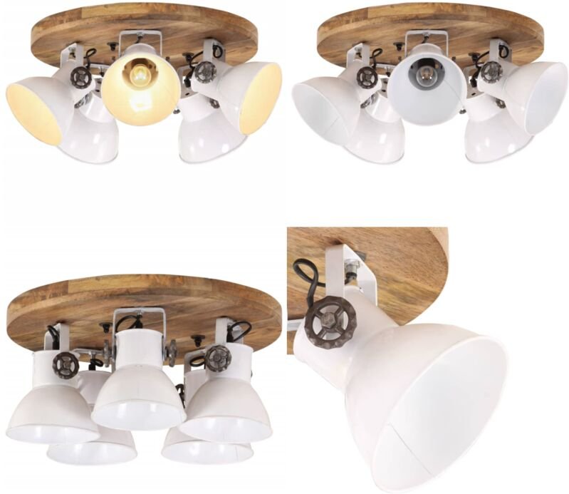 Deckenleuchte 25 W Weiß 50x50x25 cm E27 - Dekanleuchte - Industrielampen - Wohnraumbeleuchtung - Esszimmerlampe - Schlaf...