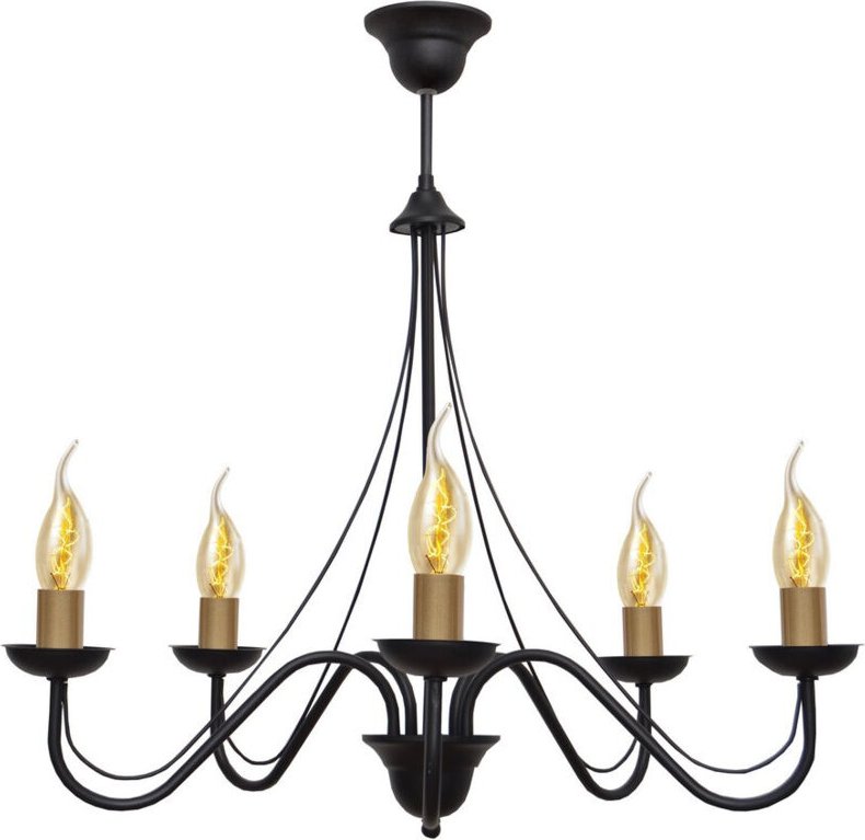 Malbo Mehrarm-Pendelleuchte Schwarz, Patina 60cm - Helam