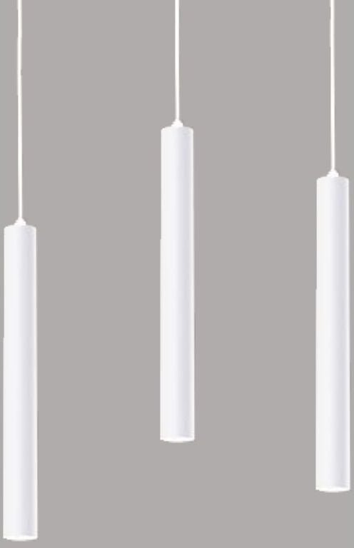 Wottes - led Industrielle Pendellampe Innenbereich Hängeleuchte Metall Kronleuchter für Esszimmer Café Küche Bar Weiß 3 ...