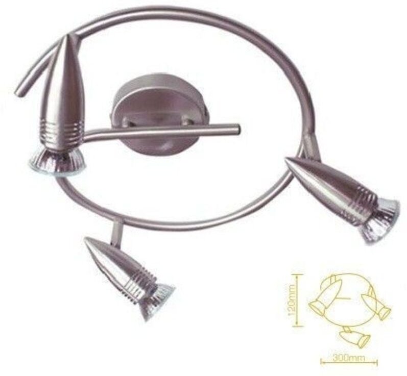 Drei Scheinwerferleiste Nickel Satin GU10 führte Halo GSC 1901058