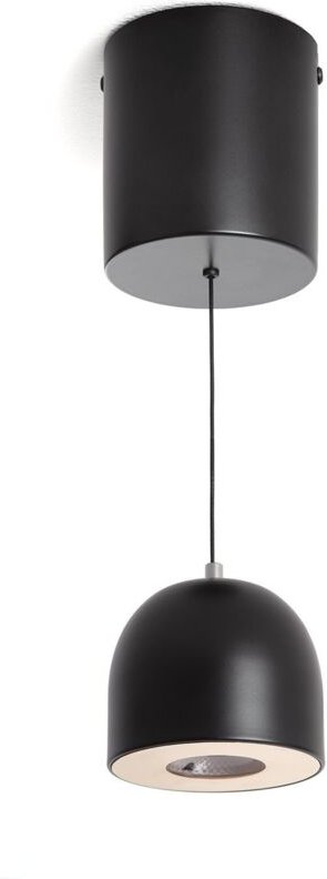 Led Pendelleuchte 8W höhnenverstellbar Metall Arya Schwarz