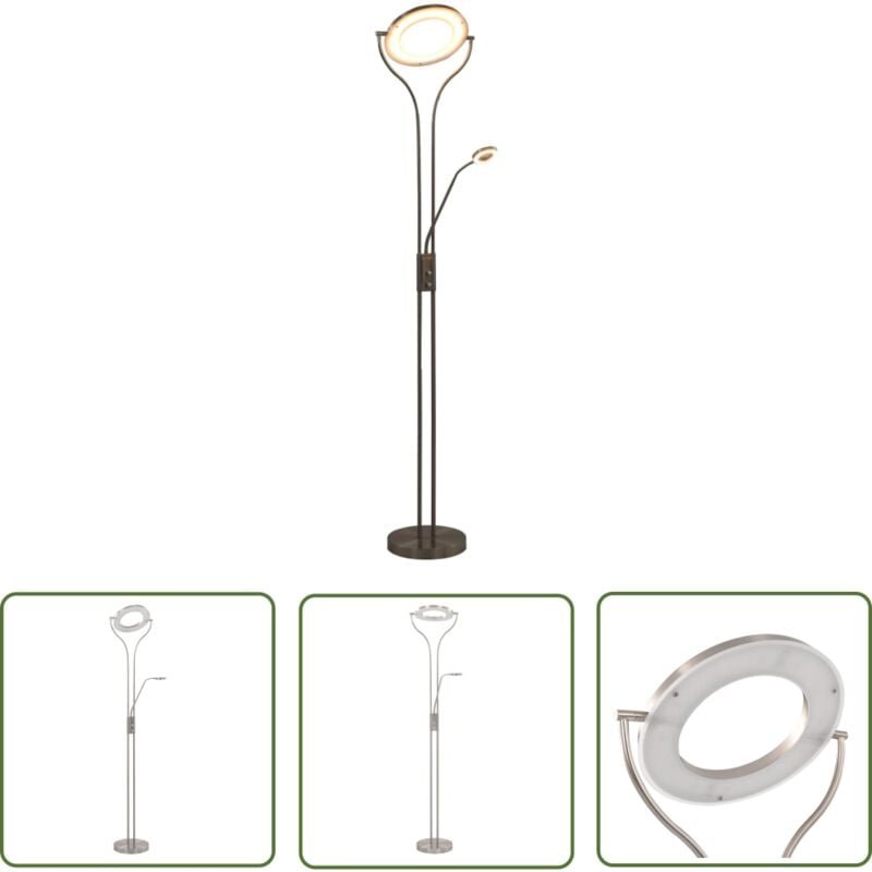 Stehlampe 18 w Silbern 180 cm Dimmbar - Stehlampe - LED-Lampe - Deckenfluter - Leselampe - Wohnzimmerleuchte - The Livin...