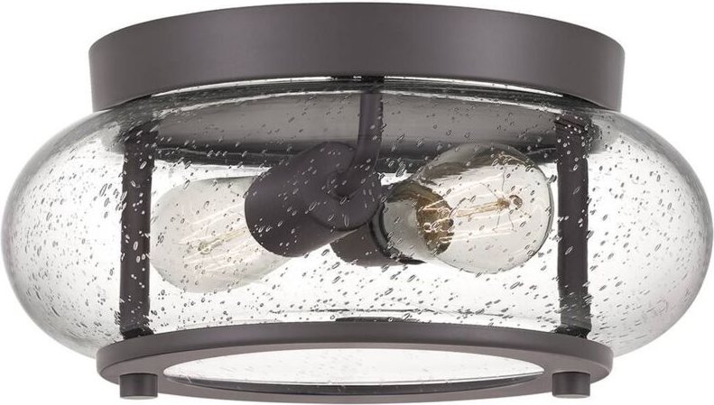 Trilogy 2 Light Flush Mount, alte Bronze, E27 - Elstead