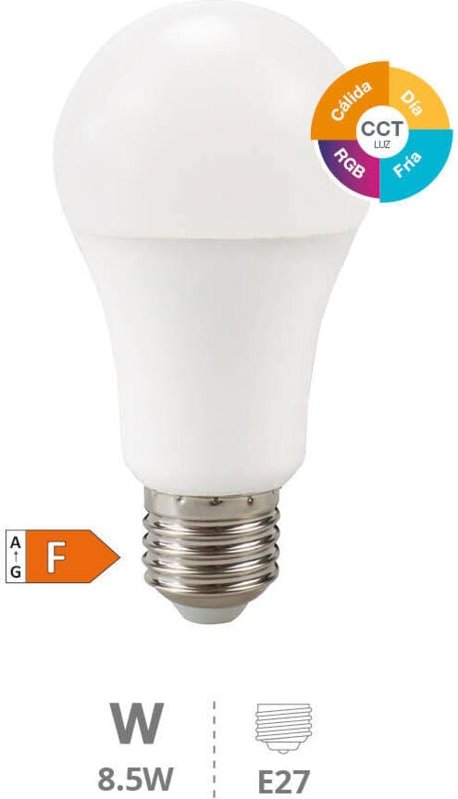 GSC - Standard-LED-Glühbirne 8,5 w E27 rgb + ctt