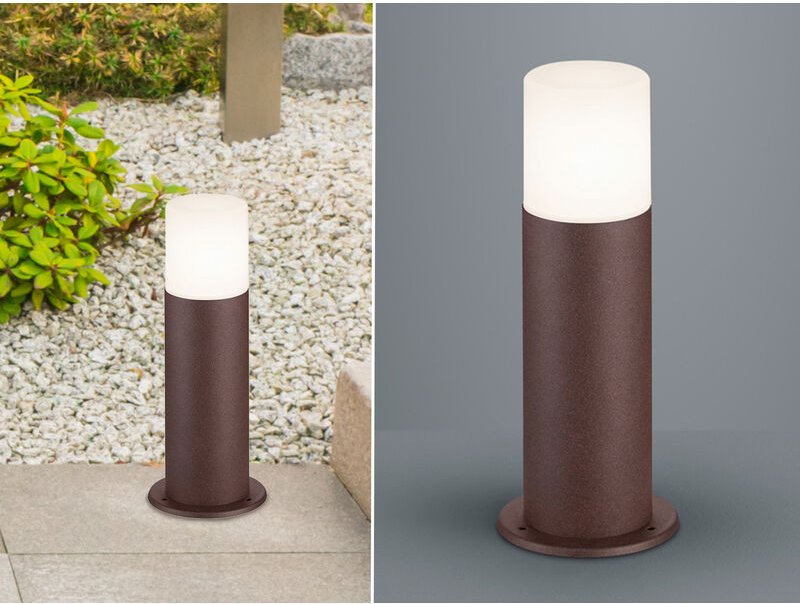 Trio - Sockelleuchte hoosic Wegeleuchte aus Aluminium in Rostoptik, Höhe 30cm
