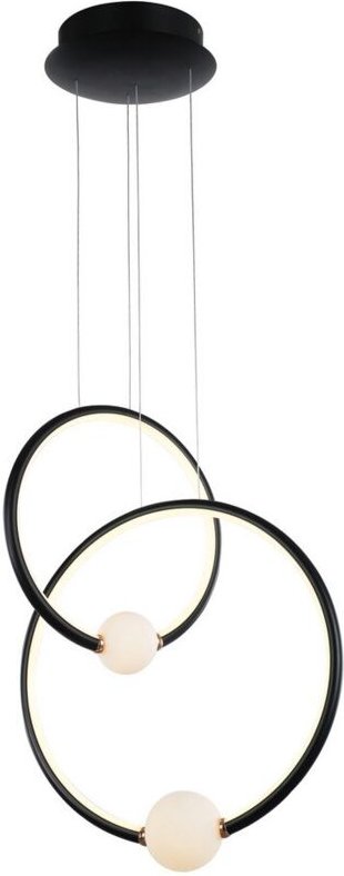 Lausanne - Moderner LED-Anhänger Schwarz, Pink, Warmweiß 3000K 2420lm Dimmbar - Italux