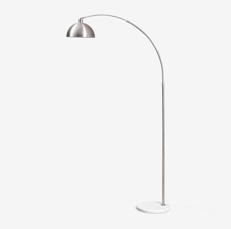 Thumbnail - Diala Stehlampe aus Eisen Grau Chrom ↑200 cm - Sklum