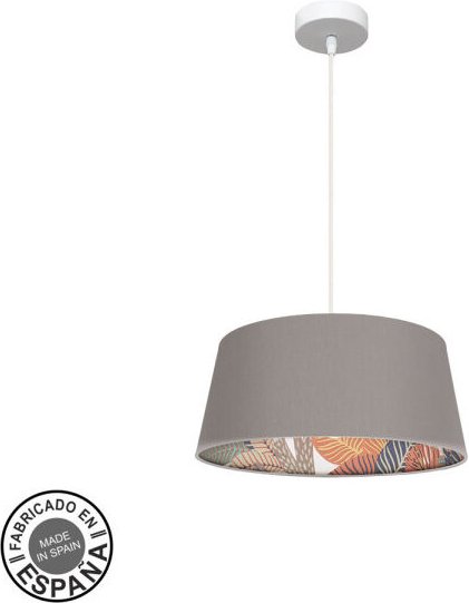 Fabrilamp - Lampe de Deckenstativ 40d Tunez 1xe27 Weiß/topo gemustert