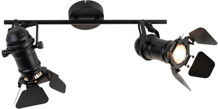 Smart Spot schwarz inkl. WiFi GU10 2-Lichter mit Klappen - Film