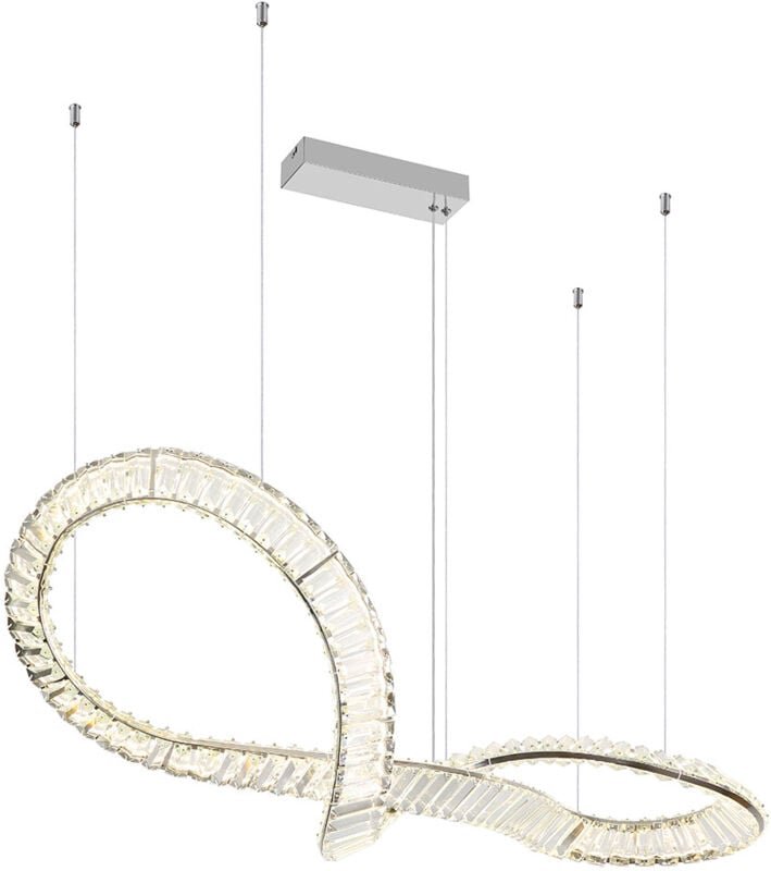 Thumbnail - Pendelleuchte Kristallleuchte Hängelampe LED dimmbar Fernbedienung CCT verchromt