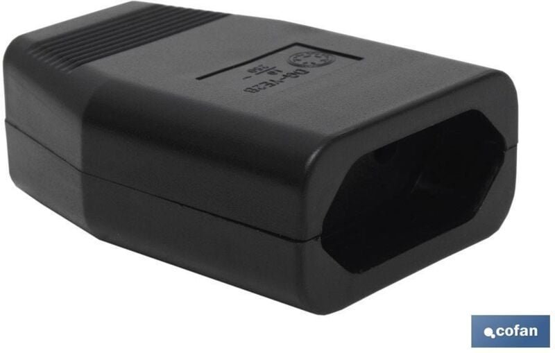 Schwarzer bipolarer Antennensteckersockel (10a-250v)