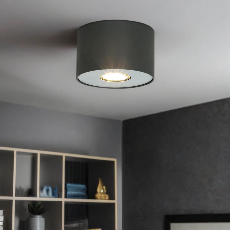 Decken Spot Strahler point Ø13cm Anthrazit rund