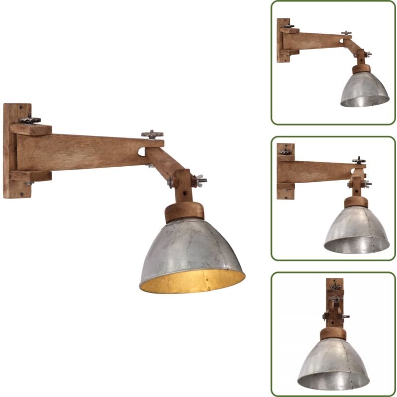 The Living Store Wandleuchte 25 W Vintage Silbern E27 - Vintage