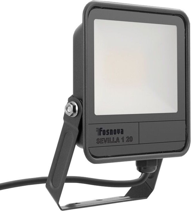 Fosnova LED-Scheinwerfer Disano 20W 6500K 2200 lumen grau IP65 2241333300