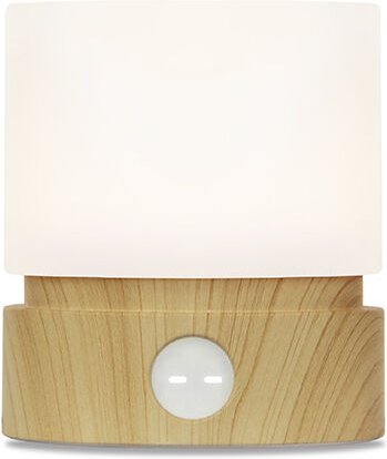 Nachtlicht mit Timer, kleine LED-Schlafzimmerlampe, Nachttischlampe, Nachtlicht für Kinder, Babystillen, Holzmaserung, d...