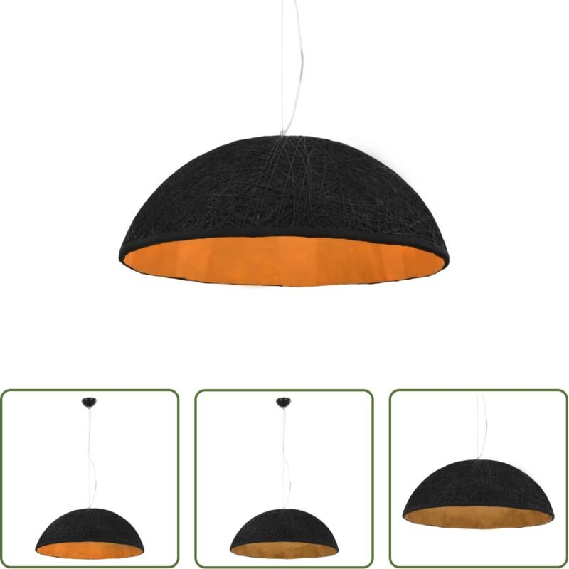 vidaXL Pendelleuchte Schwarz und Golden Ø70 cm E27