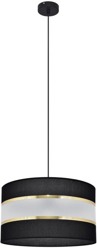 Helen Zylindrische Pendel-Deckenleuchte Schwarz, Gold 35cm - Helam