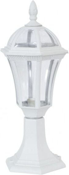 Fabrilamp - Comino Außenwandleuchte 1xe27 weiß ip44 Polycarbonat 47.6x17.6x17.6x17.6 cm