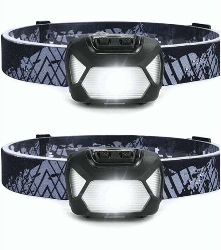 Leistungsstarke wiederaufladbare LED-Stirnlampe, D5000 Superhelle LED-Stirnlampe 2000 Lux Weißes und Rotes Licht 6 Beleu...