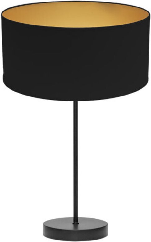 Anuska hohe Tischleuchte 1xe27 schwarz/schwarz/gold 62x30x30 cm