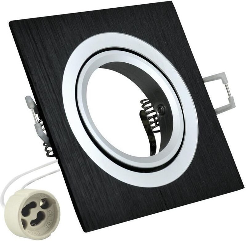 Quadratische Aluminiumleuchte SOUTH OPAL schwarz gebürstet - 302090