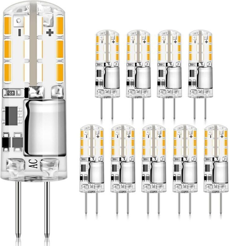 G4 LED-Lampen, 2W G4, warmweißes Licht 3000K, 180 lm, Ersatz für 20W Halogenlampe, flimmerfrei und nicht dimmbar, 12V AC...