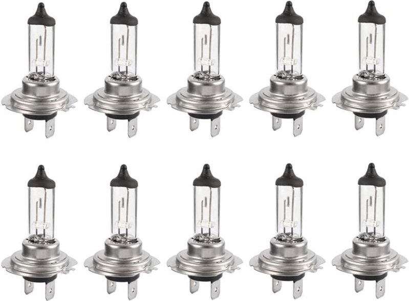 Dolaso - 10 Stück LED-Halogenbirne 12 v H7 55 w, langlebige warmweiße Glühbirne Fern-/Abblendlicht für Auto