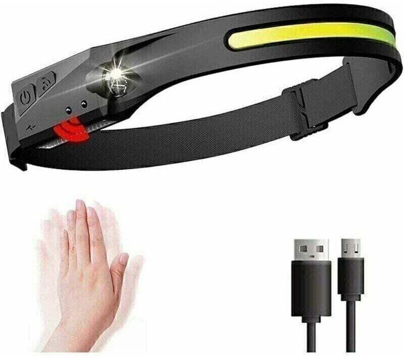 LaBlanc – Wiederaufladbare Stirnlampe – Ultra leistungsstarke LED-Stirnlampe, 230° Weitsicht/IPX4 wasserdicht, Freisprec...