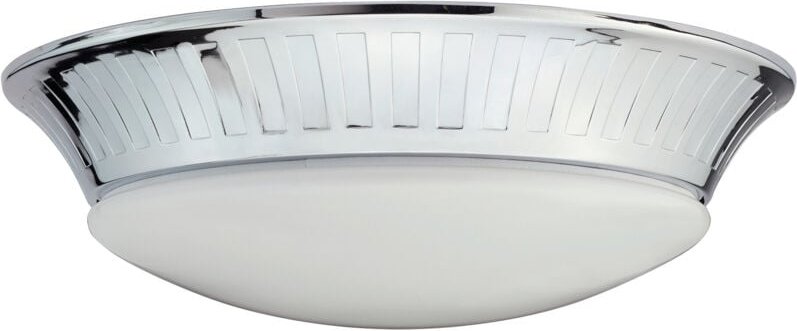 Deckenleuchte LED Lampe IP44 Badezimmer Stahl Glas Chrom D 39,2 cm 1 Flammig