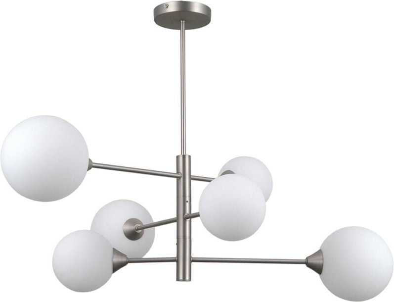 Italux - Evora Moderne halbbündige Deckenleuchte mit 6 Leuchten, mehrarmig, G9