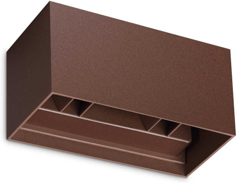 Ideal Lux ATOM 4-flammige integrierte LED-Außen-Up-Down-Wandleuchte Kaffee 2100Lm 3000K IP54