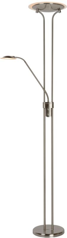 Champion-led - Stehlampe Mit Leselampe - ø 30 cm - led Dim. - 3000K - Chrom Matt - Lucide