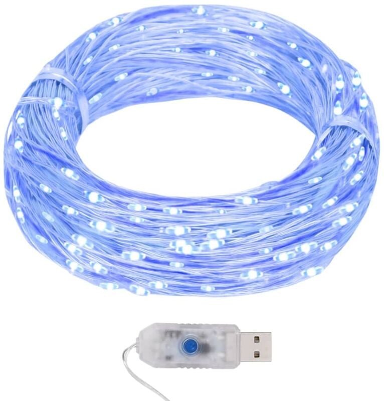 LED-Lichterdraht 40 m 400 led Blau 8 Funktionen Vidaxl