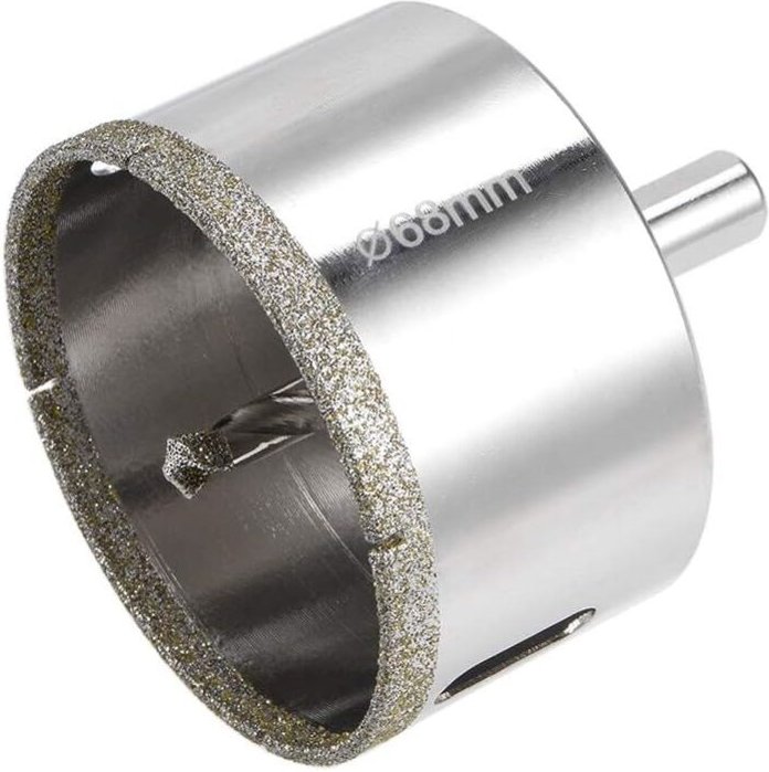 Thumbnail - Mumu - Diamant-Lochsäge 68 mm, zentraler Pilotbohrer, Lochsäge mit Diamant-Oberflächenbeschichtung zum Schneiden von Gla...