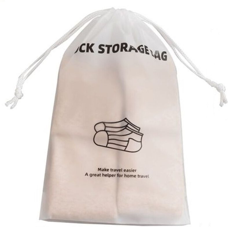 Trade Shop Traesio - Trade Shop - set 3 pz organizer für calzini 18X28CM sacco coulisse 87702 -