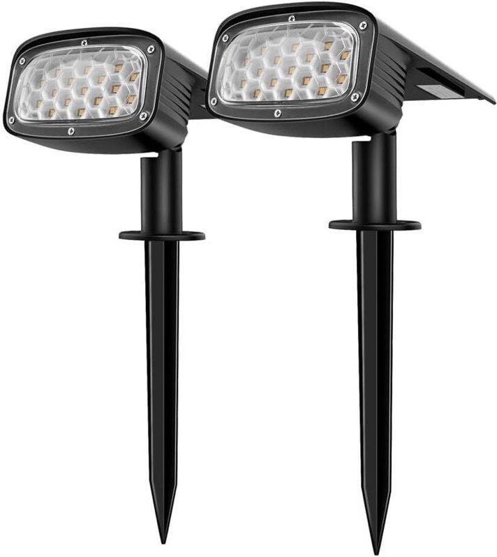 Solarstrahler für den Außenbereich, 2-in-1-Solar-Flutlicht, 3-Modus-Installation für Weg, Terrasse, Auffahrt, 2 Stück, 3...