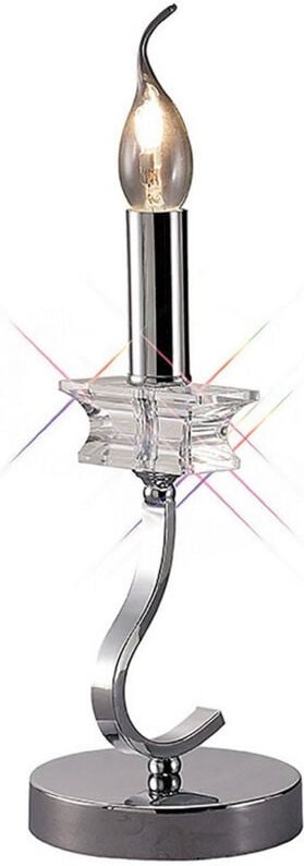 Inspired Nydia Tischlampe OHNE SCHIRM E14 Poliertes Chrom/Kristall