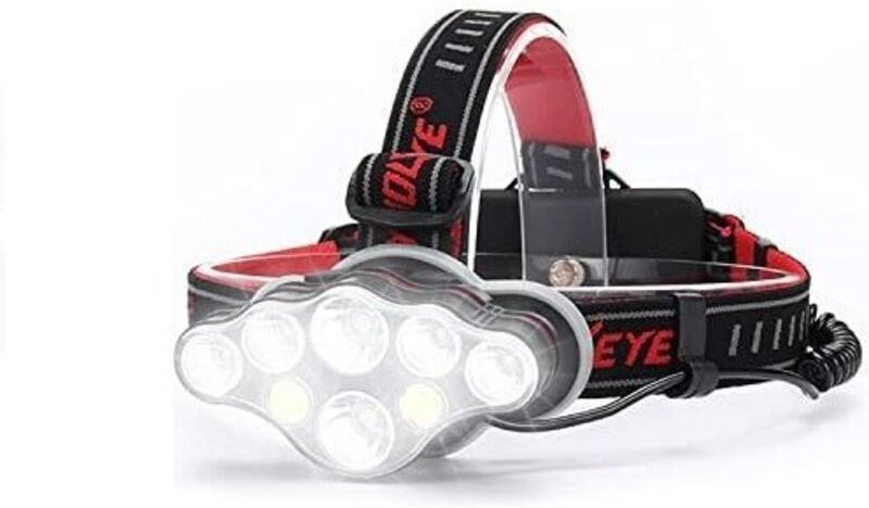 Leistungsstarke wiederaufladbare Stirnlampe, 18000 Lumen, 8 Modi, LED-Stirnlampe, leistungsstarke Stirnlampe, Freisprech...