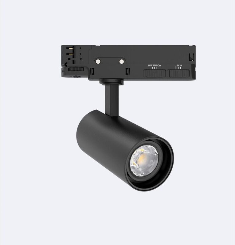 Efectoled - 3-Phasenstromschiene LED-Strahler 20W Fasano Dimmbar Schwarz 2700K Warmweiß