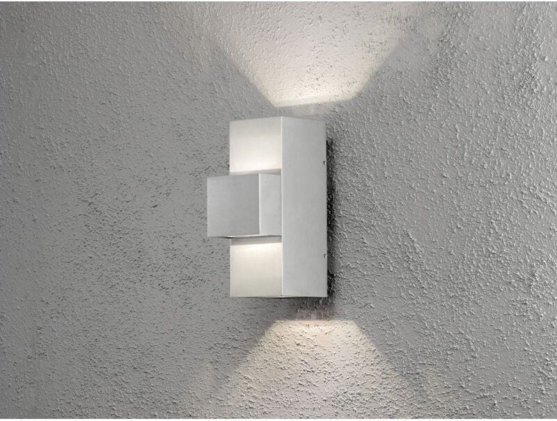 Konstsmide - Graue Wandleuchte imola, Up/Down-light, 9 Watt hp-led, IP54