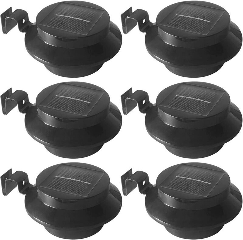 Außenbeleuchtung für Dachrinnen, automatische Solar-Zaunleuchten mit Ein-/Ausschaltfunktion, wasserdichte dekorative Sol...