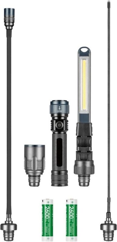 Lena Lighting - Arbeitslampen Satz mit 2 Akkus Multi Light led mit verschiedene Adapter 2 x Akku im Satz