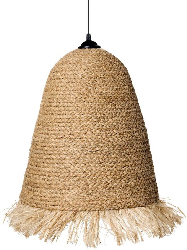Thumbnail - Pendelleuchte aus natürlicher Wasserhyazinthe und Bananenfaser im Boho-Stil handgefertigt für Wohnzimmer und Esszimmer