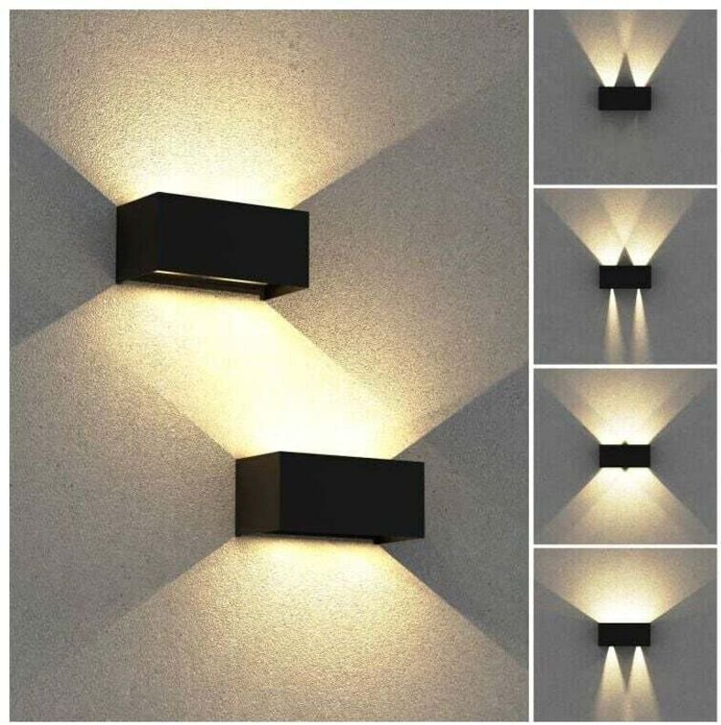 Thumbnail - 24-W-LED-Wandleuchte für den Innen- und Außenbereich, mit einstellbarem Abstrahlwinkel, IP65 wasserdicht, 3000 K warmwei...