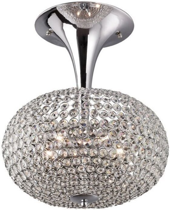 Inspired Diyas - Vado - Semi Flush Ceiling 5 Licht poliertes Chrom, Kristall