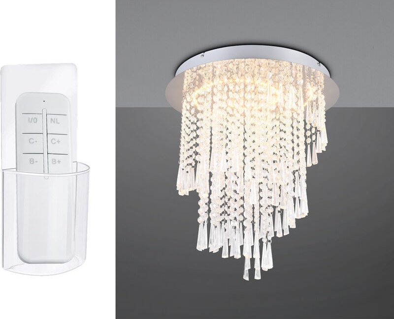 Thumbnail - LED Deckenleuchte mit Acryl Kristallbehang und Fernbedienung, Ø 45cm