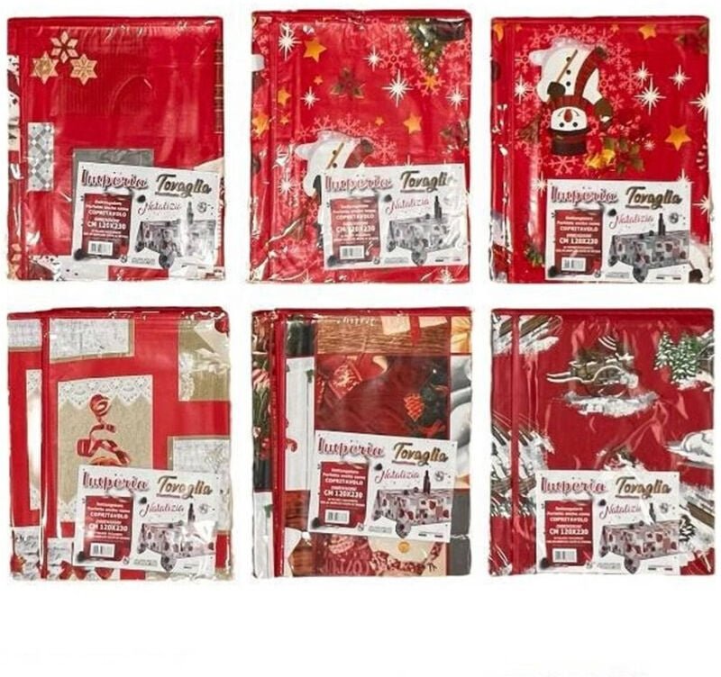 Trade Shop - SCHMUTZABWEISENDE WEIHNACHTSTISCHDECKE AUS PLASTIK MIT VERSCHIEDENEN MUSTER GRÖSSE 120250 -