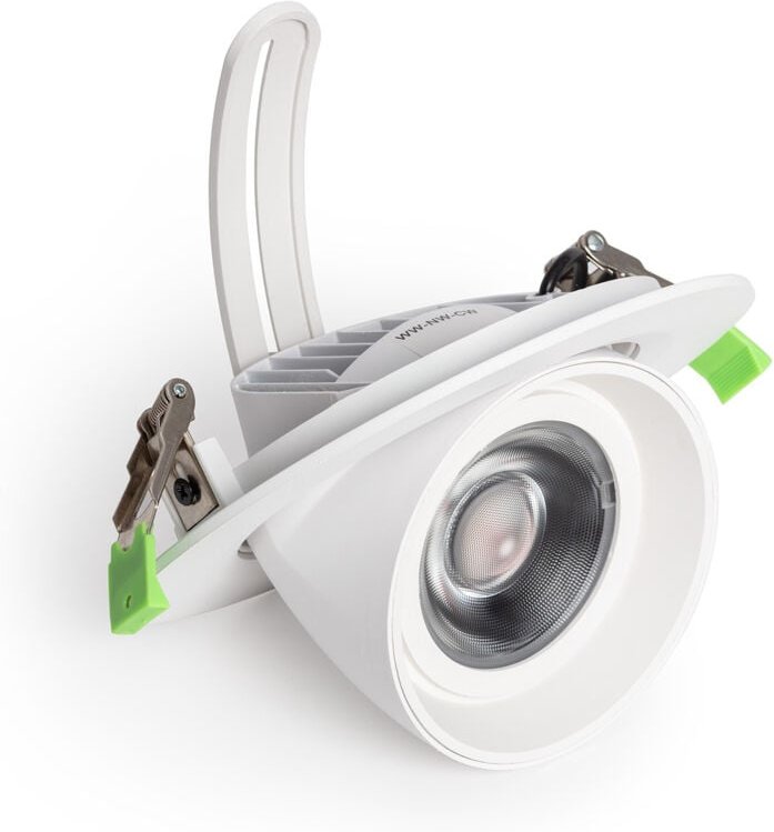 Efectoled - led Downlight Einbaustrahler Schwenkbar Rund 38W osram 120 lm/W Weiss lifud No Flicker No Flicker 2700K Warm...