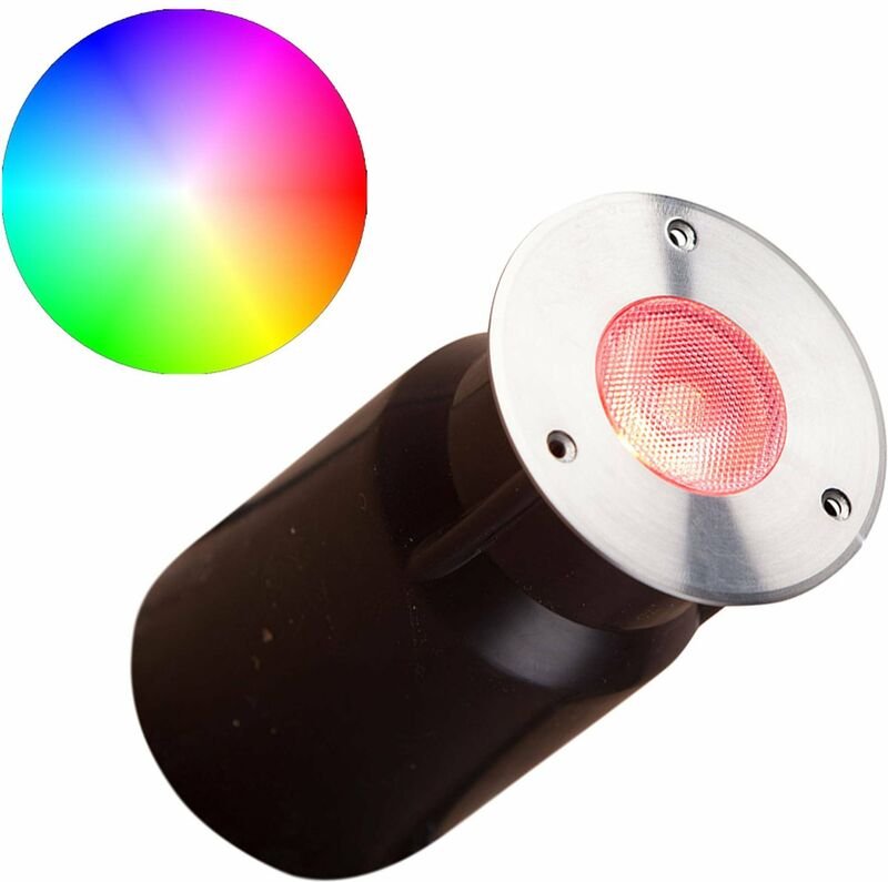 Heissner - L463-00 Smart Light rgb Bodeneinbau Spot und Decklight 3 Watt silber